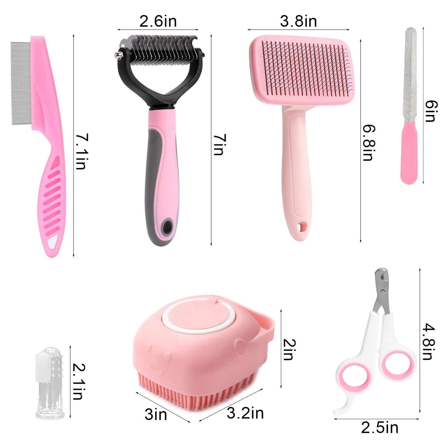 8-piece Pet grooming Set