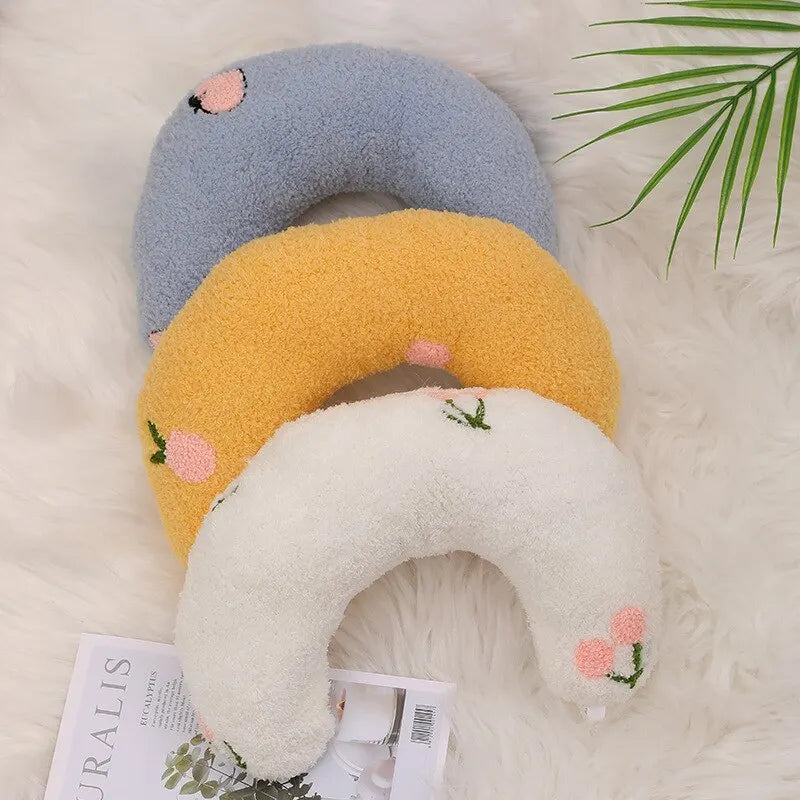 Velvet Half-Moon Pet Pillow
