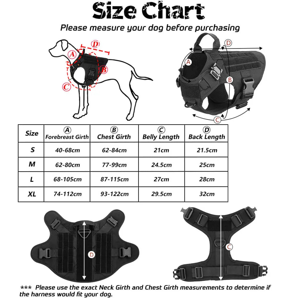 Military Dog Harness And Leash