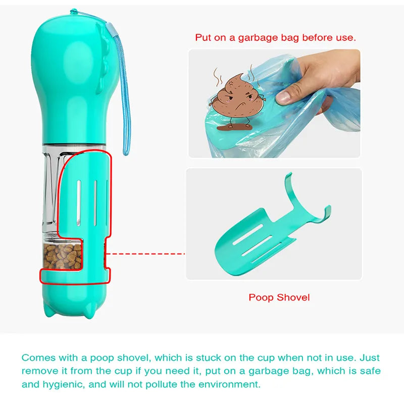 Holapet 3 In 1 Portable Feeding Bottle And Poop Cleaner