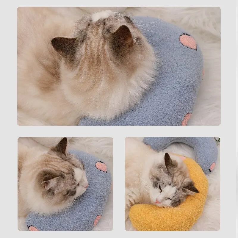 Velvet Half-Moon Pet Pillow