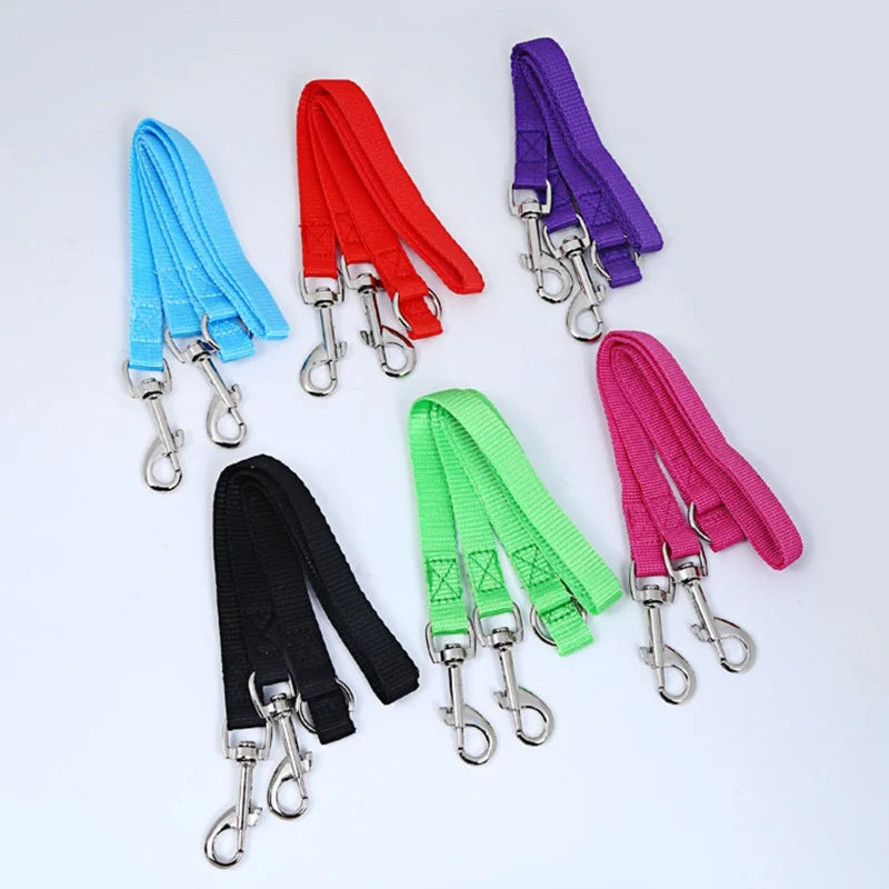 Colourful Double Nylon Dog Leash