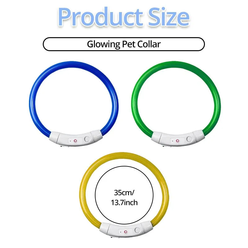 LED Dog Light Up Collars (USB Rechargeable)