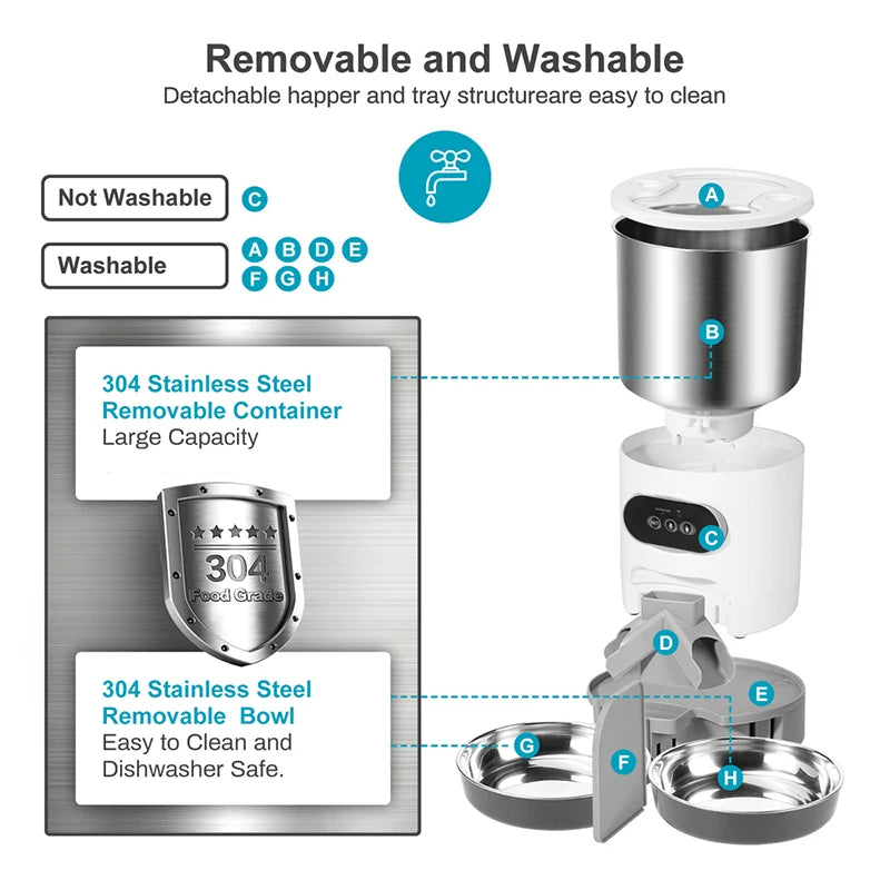 Large Double Bowl Smart Feeder