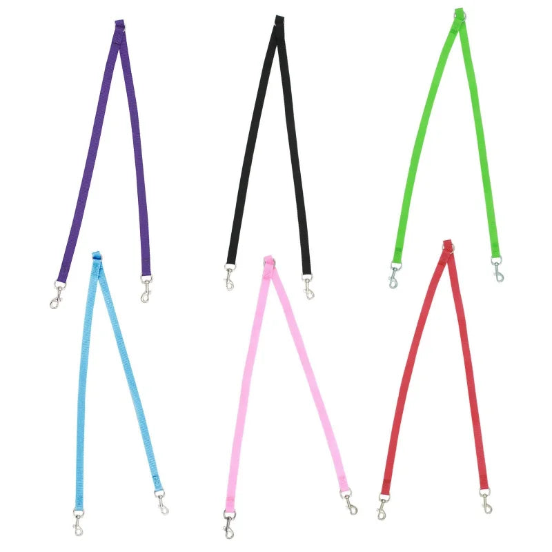 Colourful Double Nylon Dog Leash
