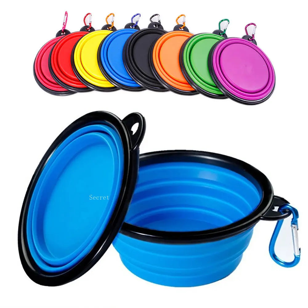 Collapsible Pet Silicone Feeding Bowl