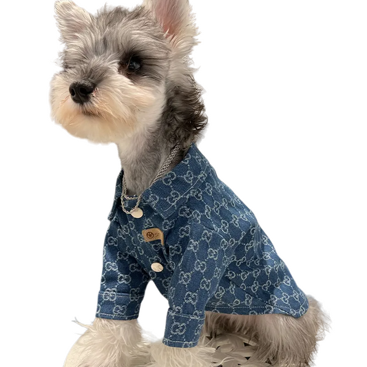 Pucci Denim Pet Shirt