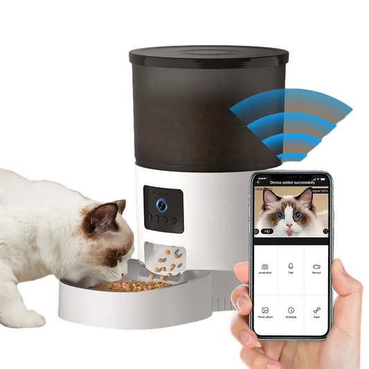 Smart Voice Automatic Pet Feeder With Video Camera