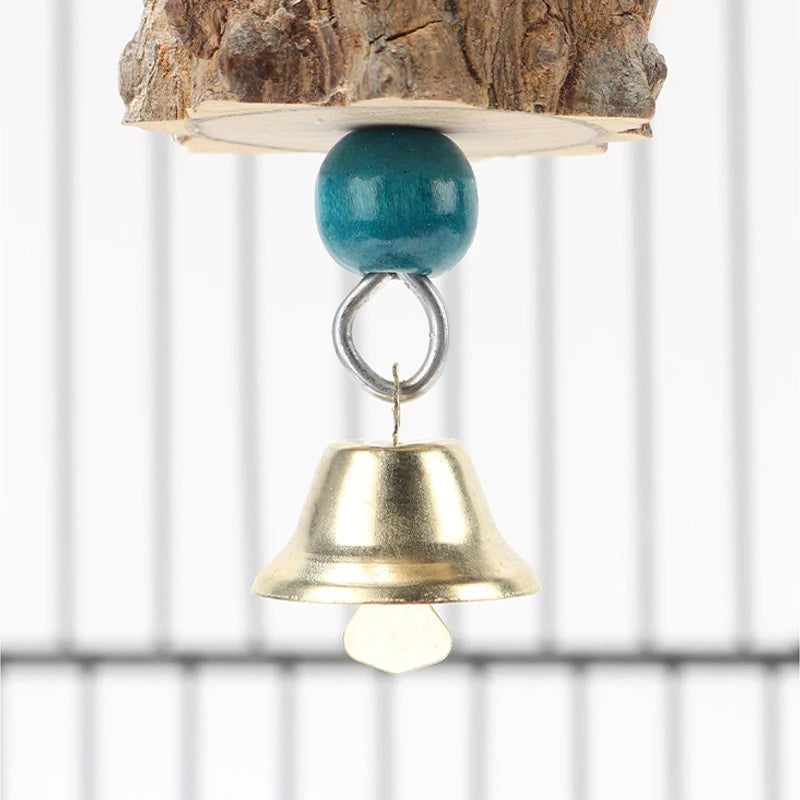 Hanging Wooden Bird Chew Toy