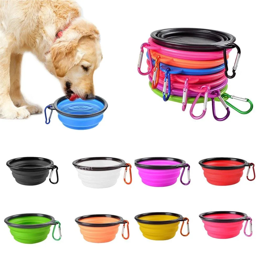 Collapsible Pet Silicone Feeding Bowl