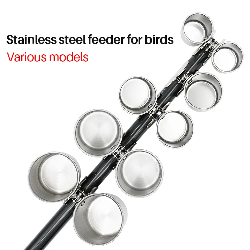 Stainless Steel Cage Stand Double Cups