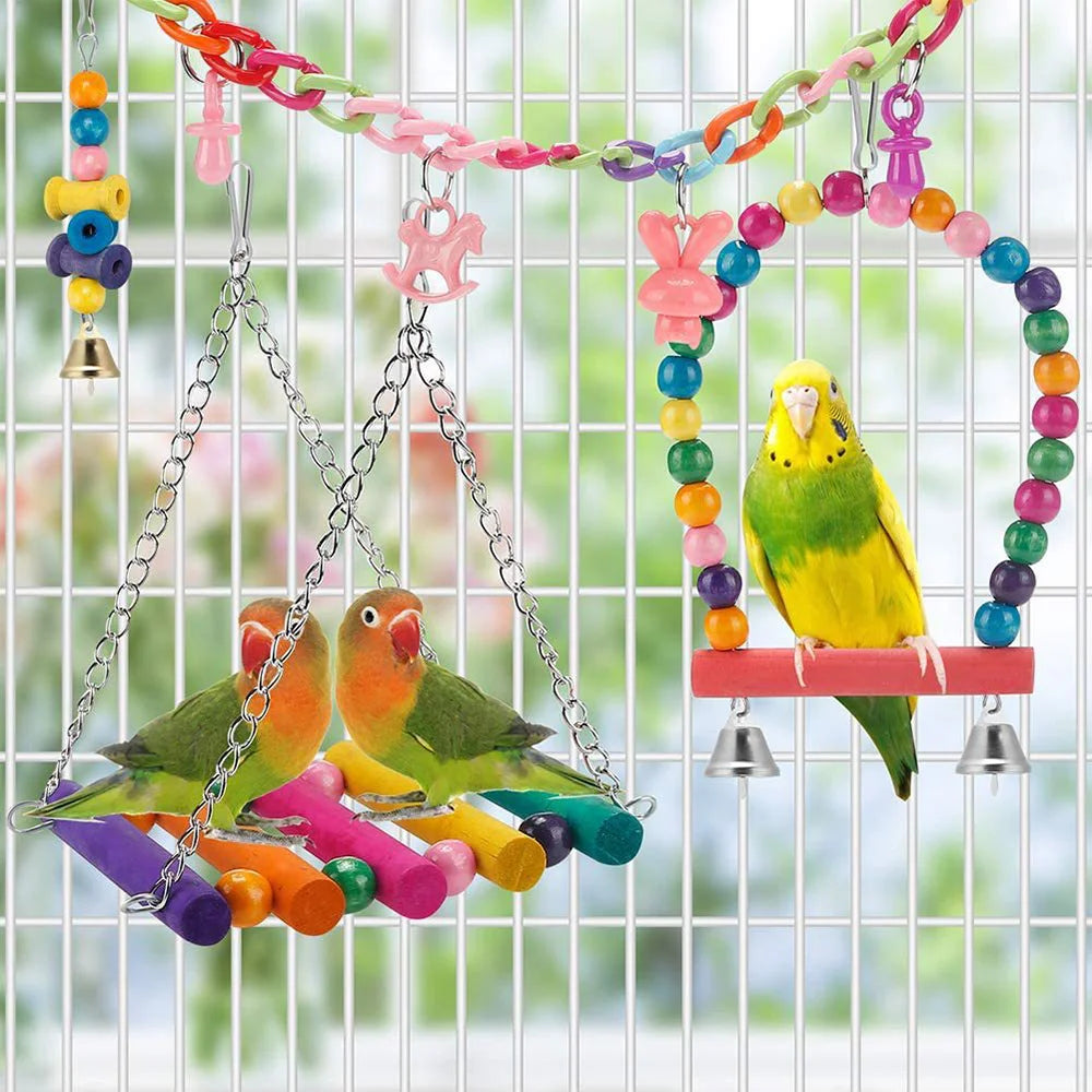 11 Piece Birdcage Toys