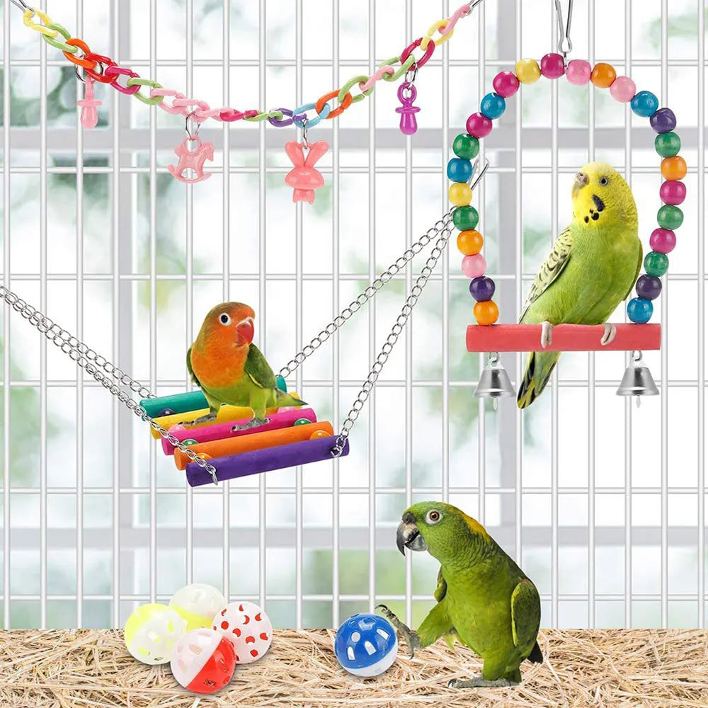 11 Piece Birdcage Toys