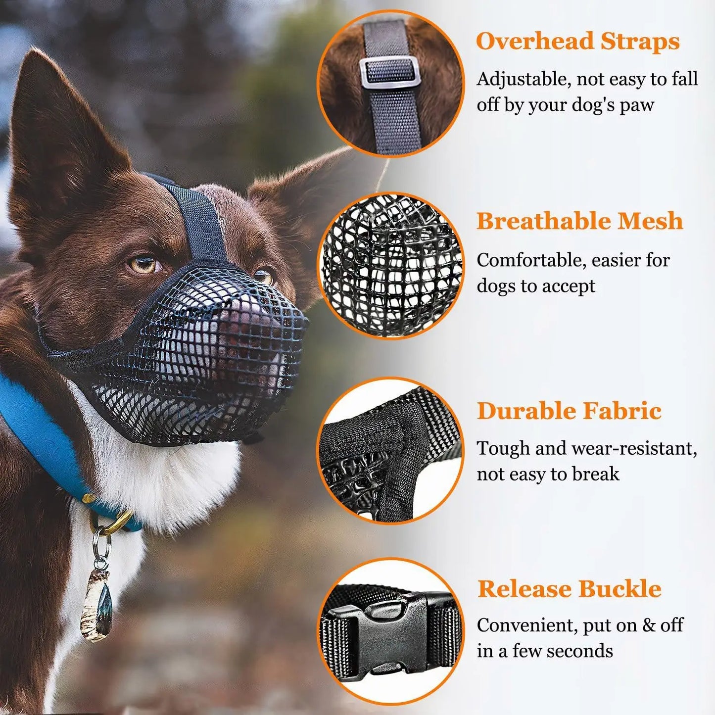 Soft Mesh Dog Muzzle