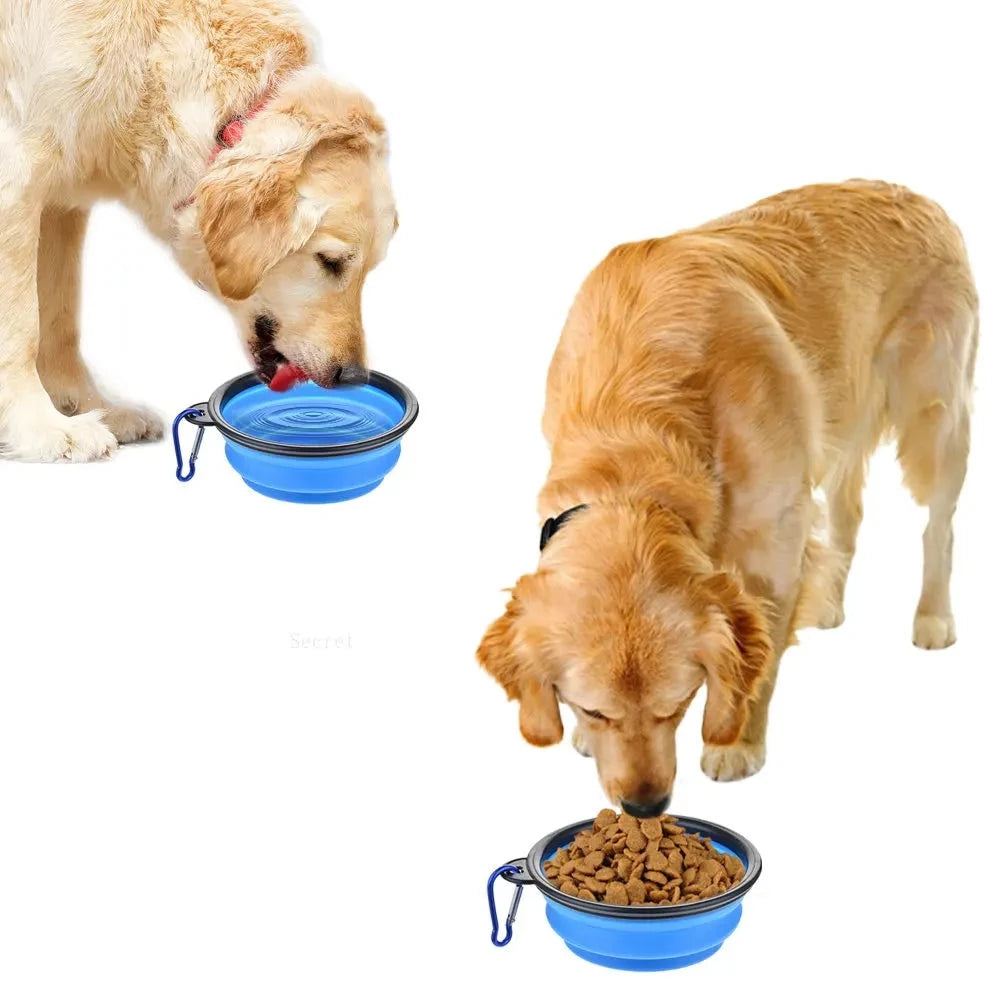 Collapsible Pet Silicone Feeding Bowl